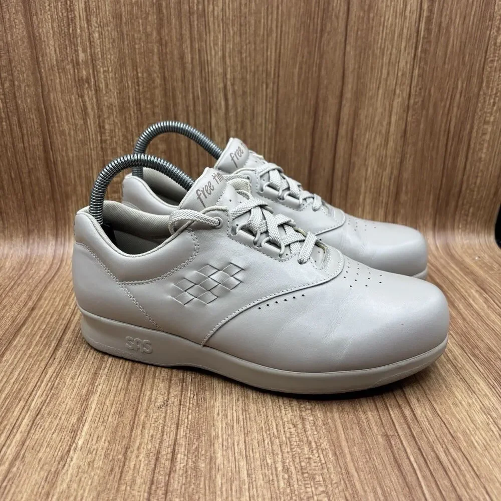 SAS Free Time‎ Comfort Shoes Bone Leather Womens Size 7 Wide